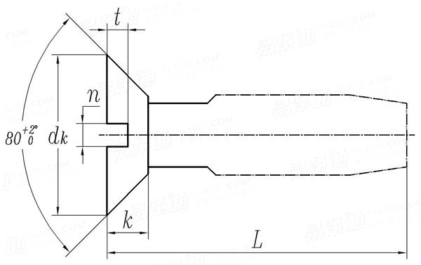 asme b 18.6.3 (t9 t40) - 2013 开槽82°沉头清根自攻螺钉 [table 9 table40]